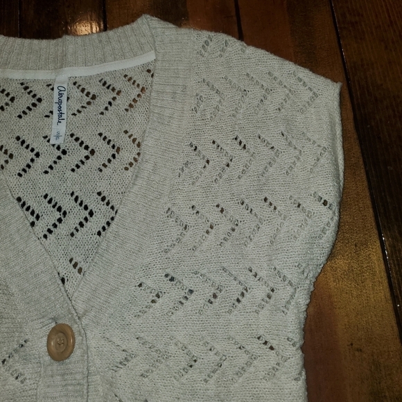 Aeropostale small knit cardigan short sleeve one button - Picture 5 of 10